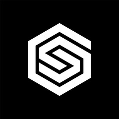 Letter GS creative geometric monogram logo