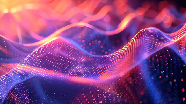High-resolution abstract plexus design in random gradients, showcasing modern digital communication technology.