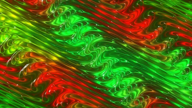 abstract colorful background with lines. red abd green waving background. glass texture