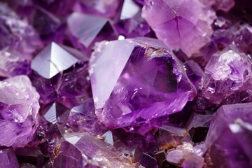 Captivating Amethyst gemstone purple. Luxury stone. Generate Ai