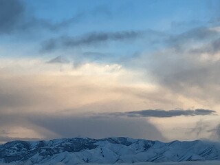 clouds over the mountains