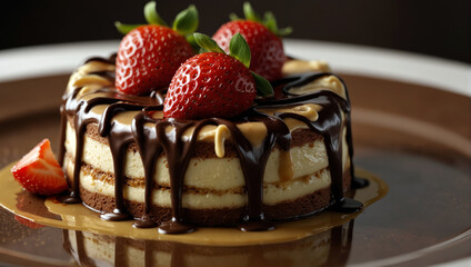 chocolate cake on a plate