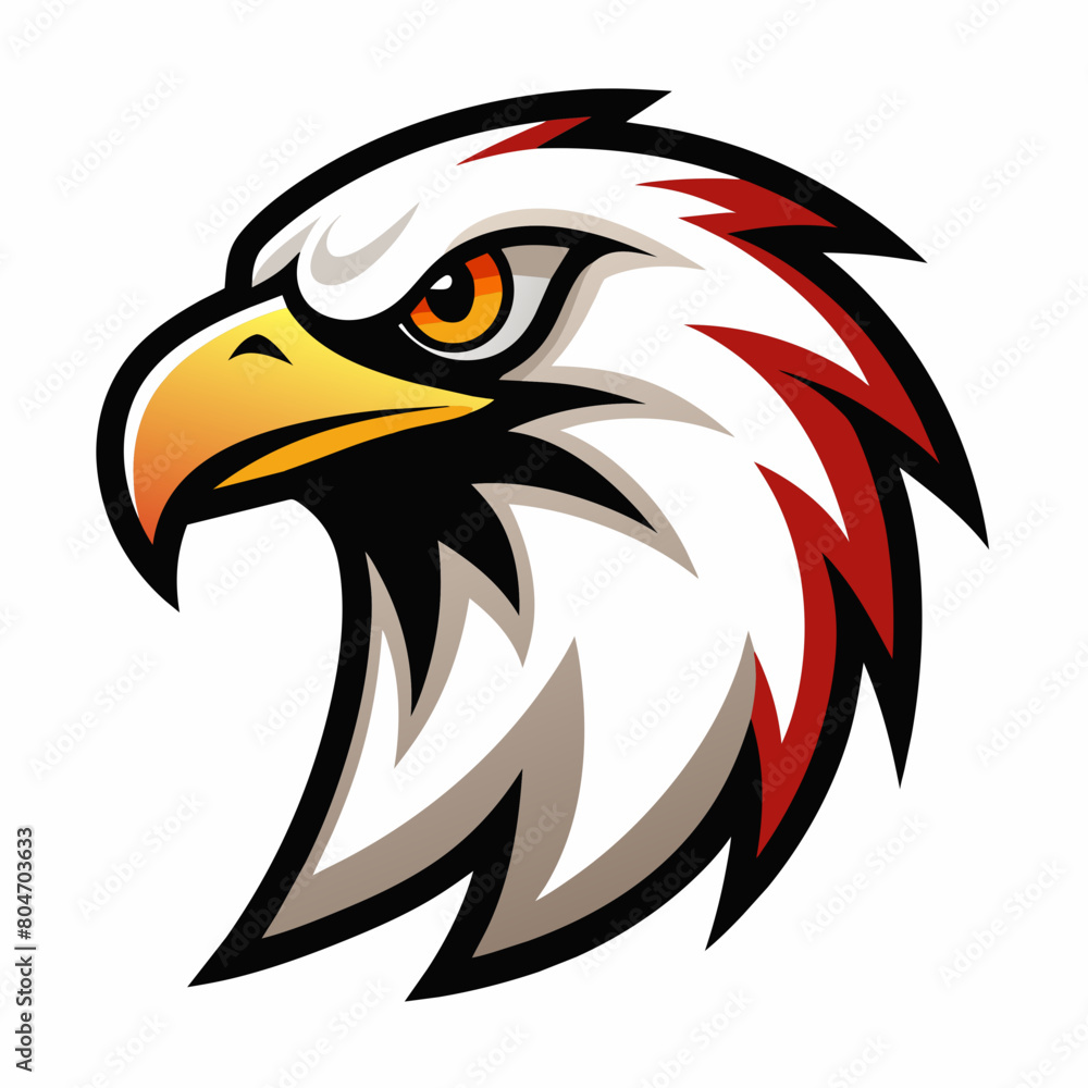 Wall mural Eagle  head logo vector, simple clean logo, Creative Logo Icon,  2d style,   vector icon, vector illustration