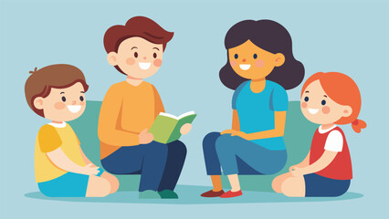 Siblings attending a therapy session with their brother or sister and engaging in family therapy exercises to improve communication and understanding..