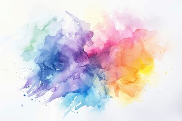 Abstract watercolor art hand paint on white background,Watercolor background - generative ai