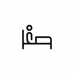 wake up sitting on bed icon