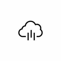 cloud rain wet weather icon