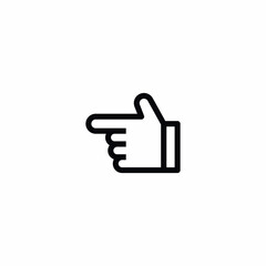 finger point left gesture icon