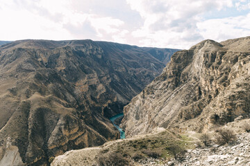 scenic Sulak river Canyon in Dagestan, Russia