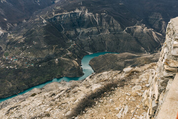 scenic Sulak river Canyon in Dagestan, Russia