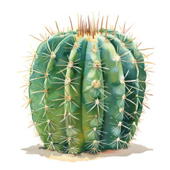 Barrel cactus (Echinocactus grusonii)