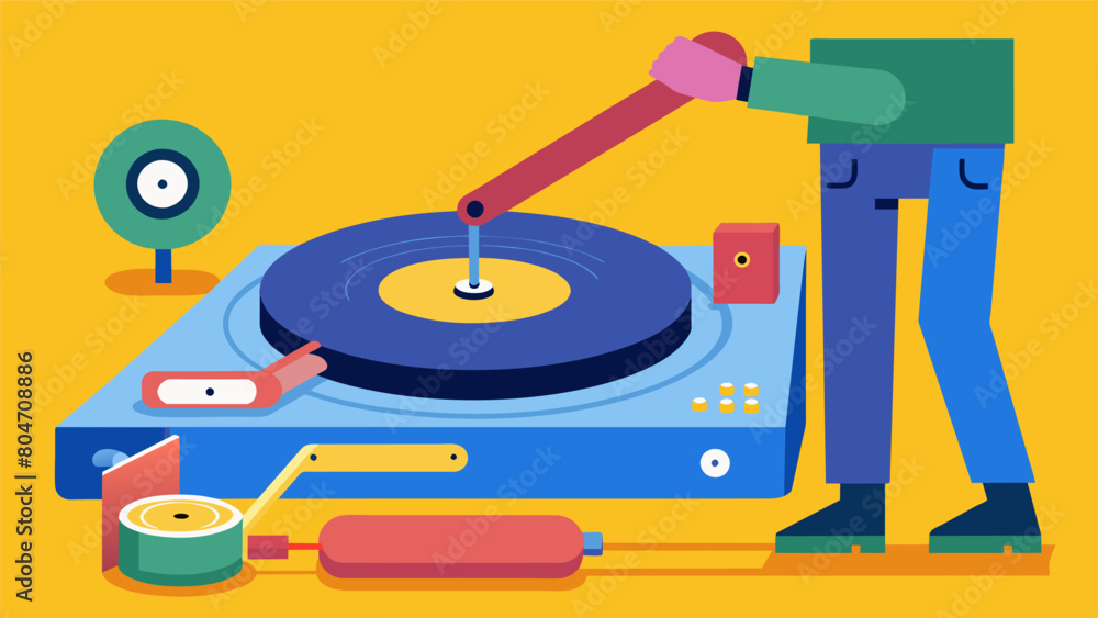 Poster the final step attaching the belt to the pulley a satisfying task that completes the record player a