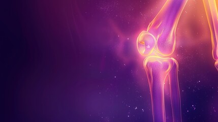 Medical anatomy visual x-ray bones of the knee rehabilitation. Generated AI image
