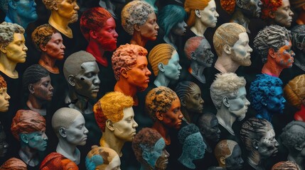 Diversity and inclusion concept: A group of people from many cultural backgrounds. Generative AI