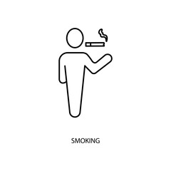 smoking concept line icon. Simple element illustration. smoking concept outline symbol design.