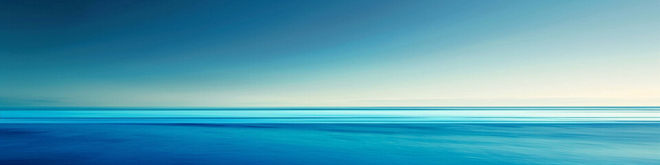 Fototapeta premium soothing horizontal gradient of azure and turquoise, ideal for an elegant abstract background