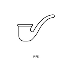 tobacco pipes concept line icon. Simple element illustration. tobacco pipes concept outline symbol design.