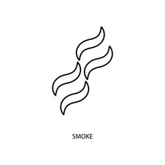 smoke concept line icon. Simple element illustration. smoke concept outline symbol design.