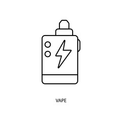 vape concept line icon. Simple element illustration. vape concept outline symbol design.