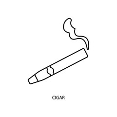 cigar concept line icon. Simple element illustration. cigar concept outline symbol design.