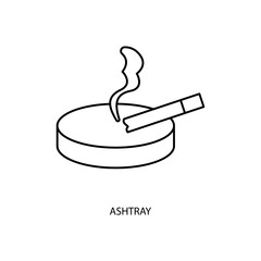 ashtray concept line icon. Simple element illustration. ashtray concept outline symbol design.