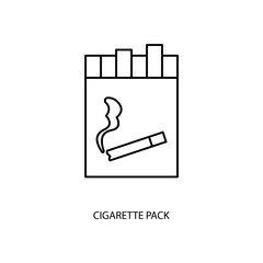 cigarette pack concept line icon. Simple element illustration.cigarette pack concept outline symbol design.