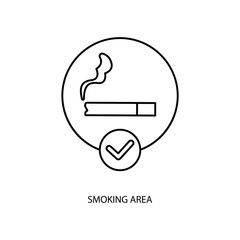 smoking area concept line icon. Simple element illustration.smoking area concept outline symbol design.