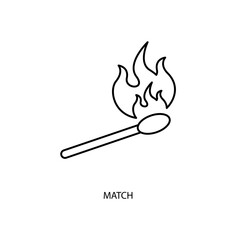 match concept line icon. Simple element illustration.match concept outline symbol design.