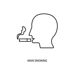 man smoking concept line icon. Simple element illustration.man smoking concept outline symbol design.