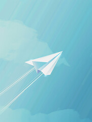 Elegant illustration design of paper planes.
