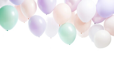 Baby Blue Pastel Balloons Isolated On Transparent Background PNG.