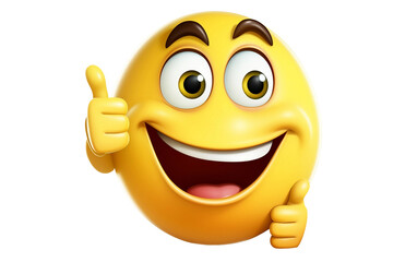 Cheerful Winking Cartoon Emoji Character Isolated On Transparent Background PNG.