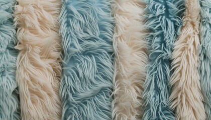 blue fake fur seamless pattern repeated background of fluffy texture