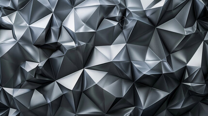 abstract polygonal design of charcoal gray and silver, ideal for an elegant abstract background