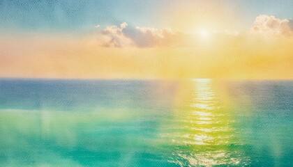 colorful summer abstract artistic watercolor texture in natures palette bright patterns of sun and sea