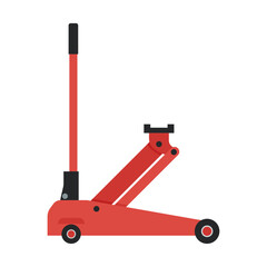 Hydraulic Floor Jack for Heavy Duty Vehicle Lifting, Vector Flat Illustration Design