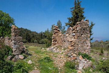 ruins of Panagia Tsakali fortified church Kos Island South Aegean Region (Südliche Ägäis) Greece