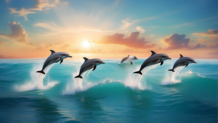 Obraz premium dolphins