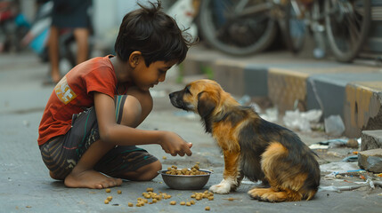 Street Pals: A Boy's Compassion for his Furry Friend