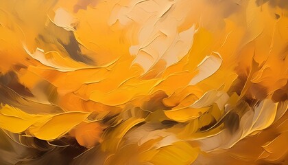 abstract orange and yellow dry brush oil painting style texture background