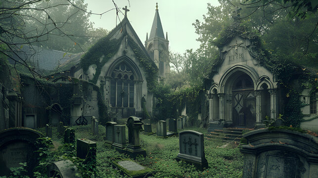 Ancient ruins in a post-apocalyptic world.