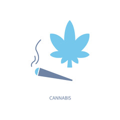 cannabis icons set. Set of editable stroke icons.Set of cannabis