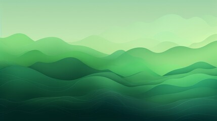 Obraz premium Green Mountain Range Painting