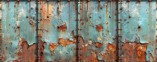Close-up of Rusted Metal Surface Texture