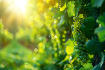 Nature background with Vineyard.Wine concept. low depth of focus