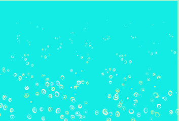 Light Blue, Yellow vector pattern with spheres.