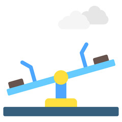 Playground multi color icon, related to kindergarten theme, use for UI or UX kit, web and app development.