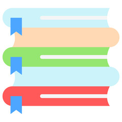 Books Stack multi color icon, related to kindergarten theme, use for UI or UX kit, web and app development.
