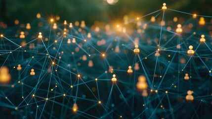 Glowing Network Lights in Dark