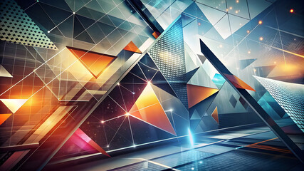 Abstract colorful futuristic technology background - obrazy, fototapety, plakaty